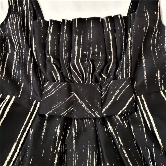 Tracy Reese Dress 100% Silk Mini Sleeveless Black White Size Medium - Picture 6 of 7